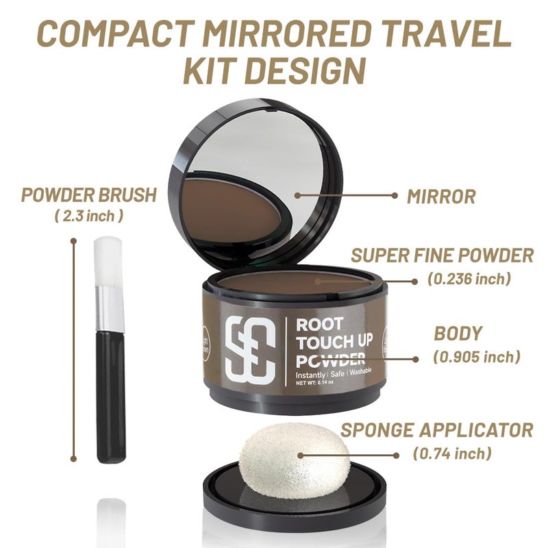 SOVONCARE Instantly Hairline Powder, Hairline Shadow Gray Hair Coverage Touch Up Hair Powder for Thinning Hair for Women Hair Root Touch Up Powder Hair Root Cover Up Conceals Hair Loss Black - Image 2
