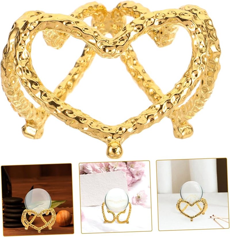 حامل عرض كرة كريستال على شكل قلب GLEAVI حامل كرة معدنية زخرفي - Image 5