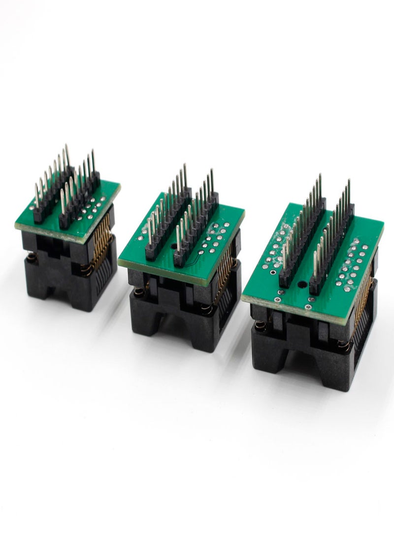 3PCS Multi-function Integrated Circuit Tester Transistor Tester Accessory Only 3 Test Base SOP16+SOP20+SOP24 - Image 1