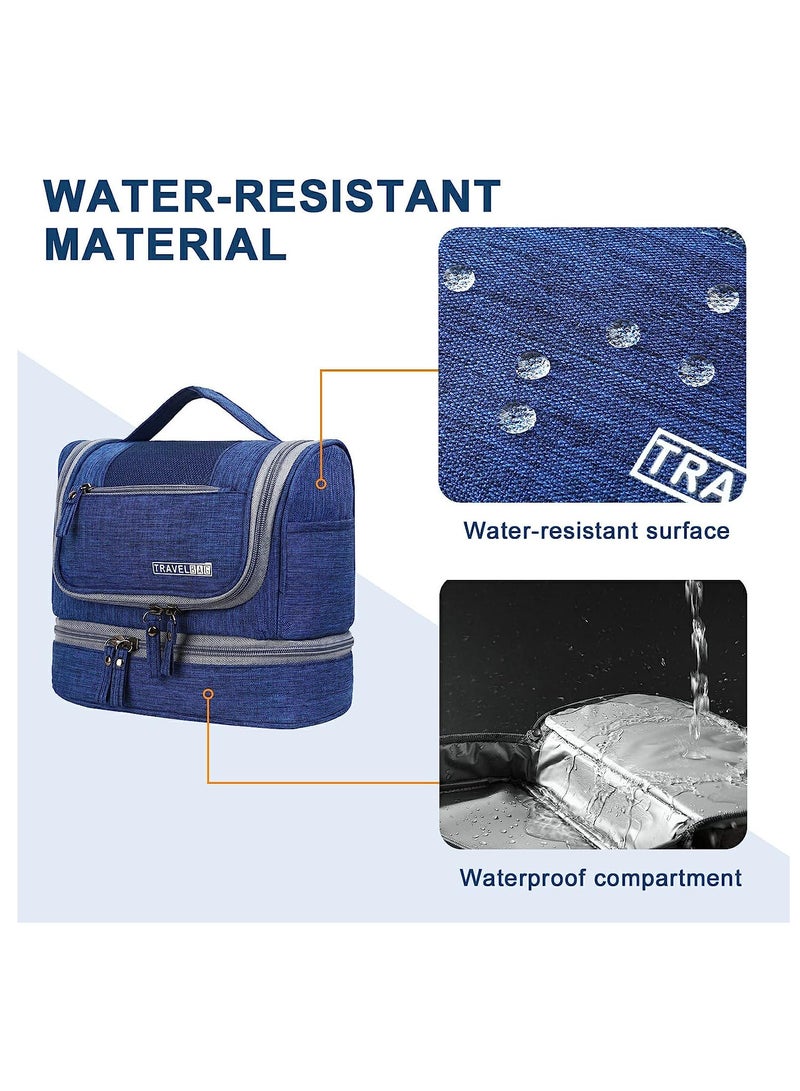 Sharpdo Hanging Toiletry Bag, Wet and Dry Separation Travel Portable Toiletry Bag, Large Capacity Storage Toiletries, Cosmetics Storage, Multi-Scene Use - Image 4