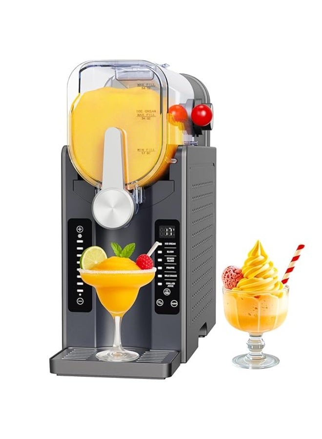 دينكس ماكينة صنع السلاش متعددة الوظائف 200 واط، ميلك شيك/آيس كريم/فرابيه، سعة 2.6 لتر، تجميد سريع لمدة 25 دقيقة، لوحة تحكم سهلة الاستخدام، خلط فعال، مشروبات مجمدة فورية - أسود - Image 1
