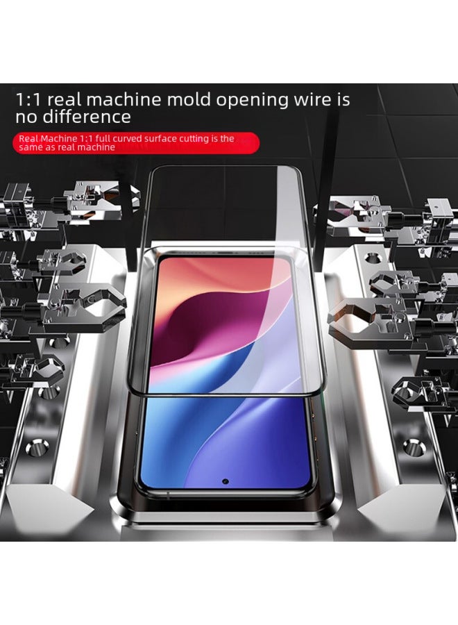 For Red Rice K80 Tempered Film K60 Full Screen Note14 HD K70 Extreme Edition 80pro Sticker K50 Mobile Phone Film-Color:3D Full Screen High Aluminum Super Arc Anti-static Diamond Film [black] [brand For] [single Model 10 PCs, Mixed Batch Will Not Be Shipped]]-Dimensions:Red Rice K40 Game Enhanced Version (red Rice K40 Gaming)  - Image 3