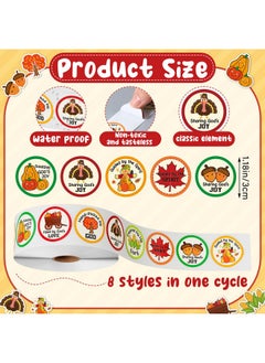 Geyoga 1000 Pcs Fall Christian Stickers Religious Autumn Stickers Faith Fall Market Sticker For Kids Water Bottles Scrapbook Sunday School Party Favor, 8 Styles  - Image 2