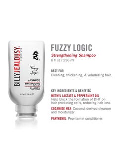 Billy Jealousy Billy Jealousy Fuzzy Logic Strengthening Mens Shampoo, Adds Volume, Prevents Hair Loss, Promotes Circulation & Healthy Growth, Peppermint Scent, 8 Fl Oz  - Image 2