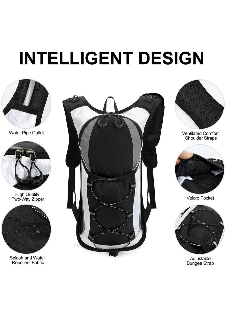 Generic Hydration Pack Backpack, Lightweight Water Backpack with 2L Leakproof Bladder Daypack for Men Women, Vest Outdoor Trail Running, Hiking, Cycling, Race, Climbing, Camping, Biking  - Image 4