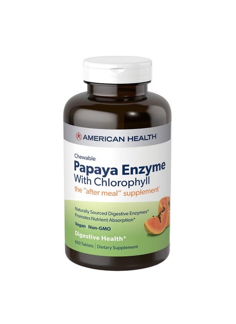 Papaya Enzyme With Chlorophyll Chewable Tablets 600 Count (200 Total Servings)