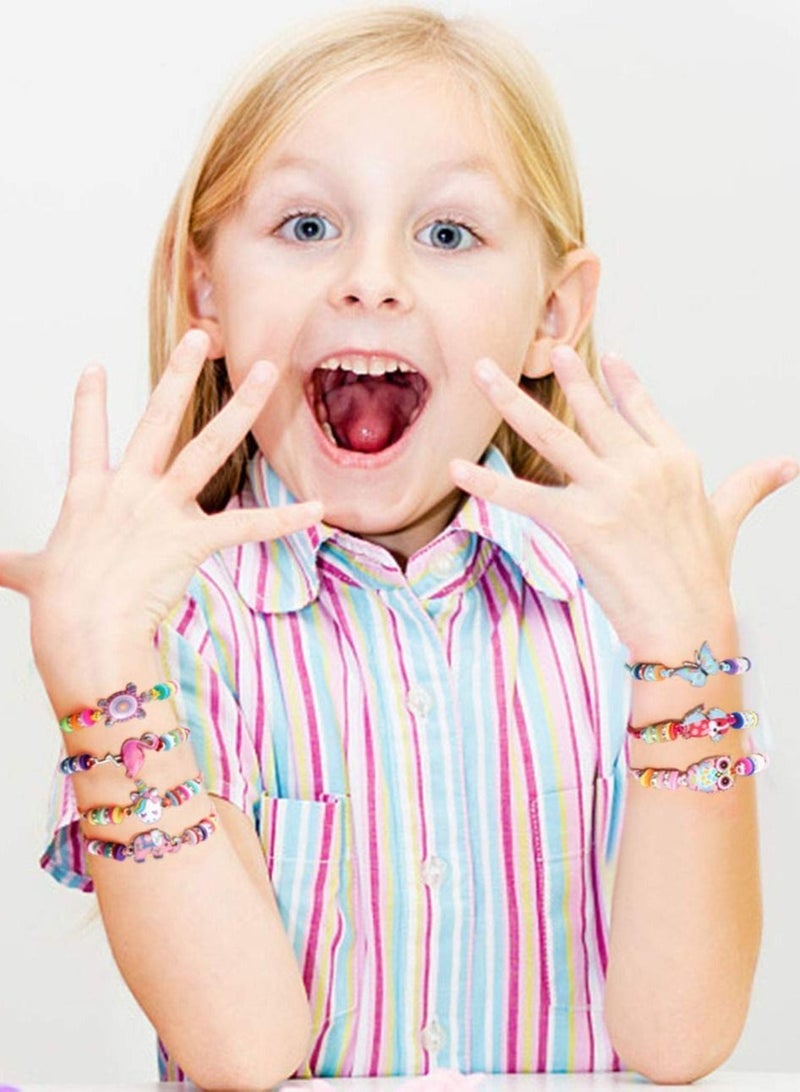 KASTWAVE Kids Girls Bracelets, 12 Pcs Unicorn Friendship Bracelets Animal Woven Adjustable Handmade Braided Bracelets for Kids Birthday Party Favors - Image 4