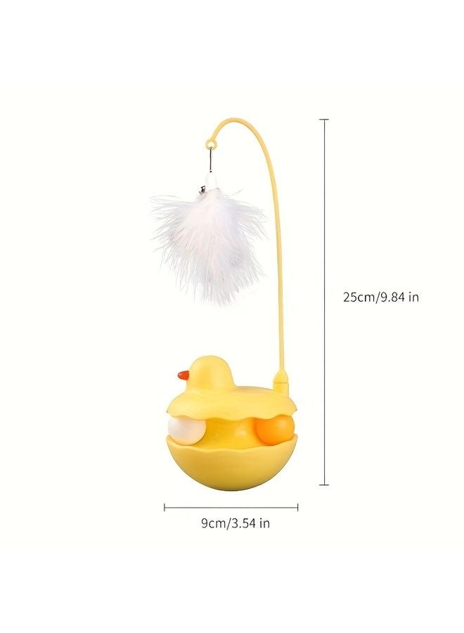 MOWKIT Wobble Cat Toy - Interactive, Detachable & Washable with Feather and Bell for Teasing, Self-Play, and Dental Health - Perfect for All Cat Breeds, No Batteries Needed, Friendly Companion | Whimsical Design | Durable Construction, Cat Toy - Image 2