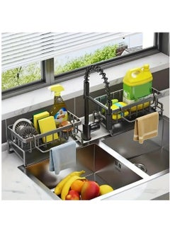 Arabest Kitchen Sink Storage Rack, Toilet Storage Rack, KitchenFaucet Sponge Holder, Storage Rack Sink Organizer, Drain RackFor Sponge, Soap, Brush, Towel, Scrubbers, Bathroom And Kitchen Supplies  - Image 3