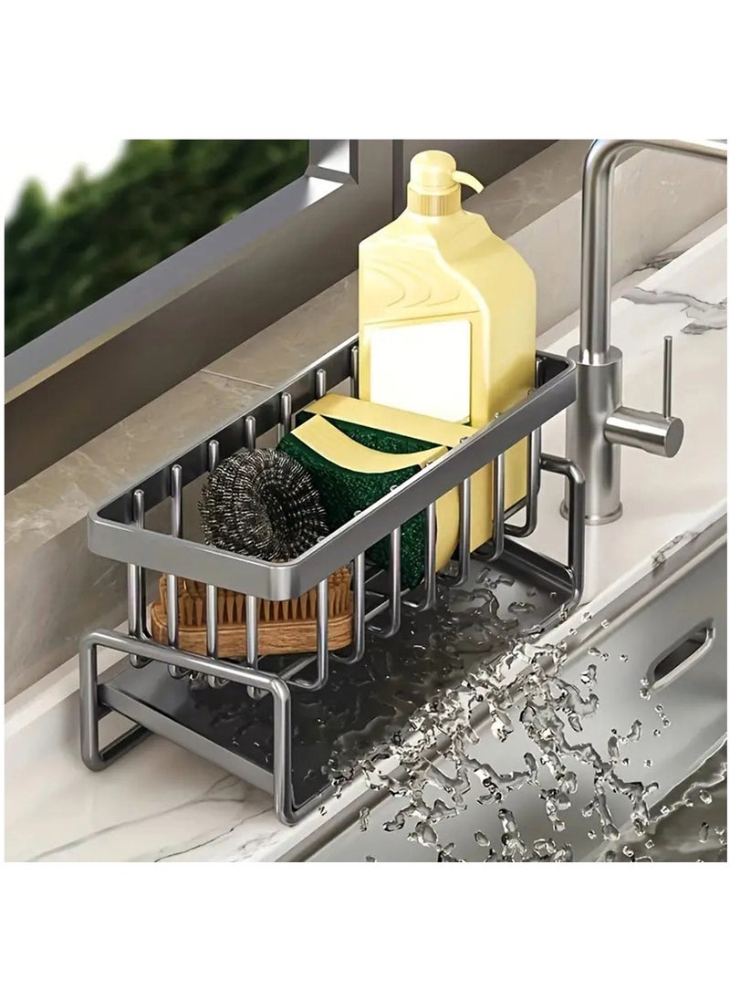 Arabest Kitchen Sink Storage Rack, Toilet Storage Rack, KitchenFaucet Sponge Holder, Storage Rack Sink Organizer, Drain RackFor Sponge, Soap, Brush, Towel, Scrubbers, Bathroom And Kitchen Supplies  - Image 2
