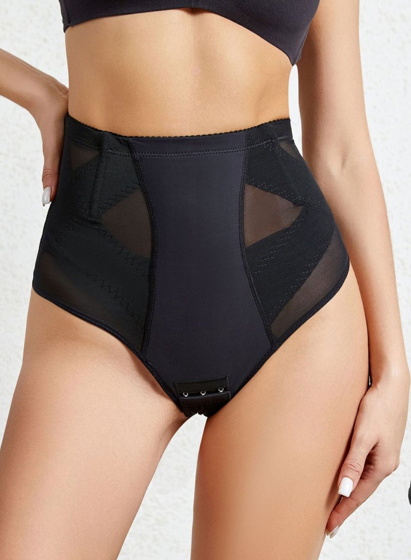Loquat Womens Body Shaper Tummy Control Underwear T-Word Briefs Solid Color Slim High Waist Shapewear Hip Lift Underpants Black  - Image 2