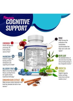 Toplux Brain Supplement Nootropic – Brain Pills Vitamin with DMAE, Bacopa Monnieri, L-Gutamine, for Men Women, 60 Capsules, Nutrition  - Image 4