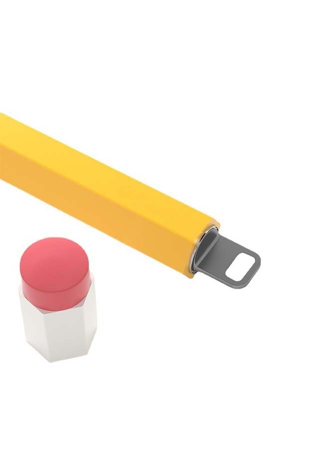 Pencil Case Silicone Sleeve For Apple Pencil 2st Generation Yellow - Image 3
