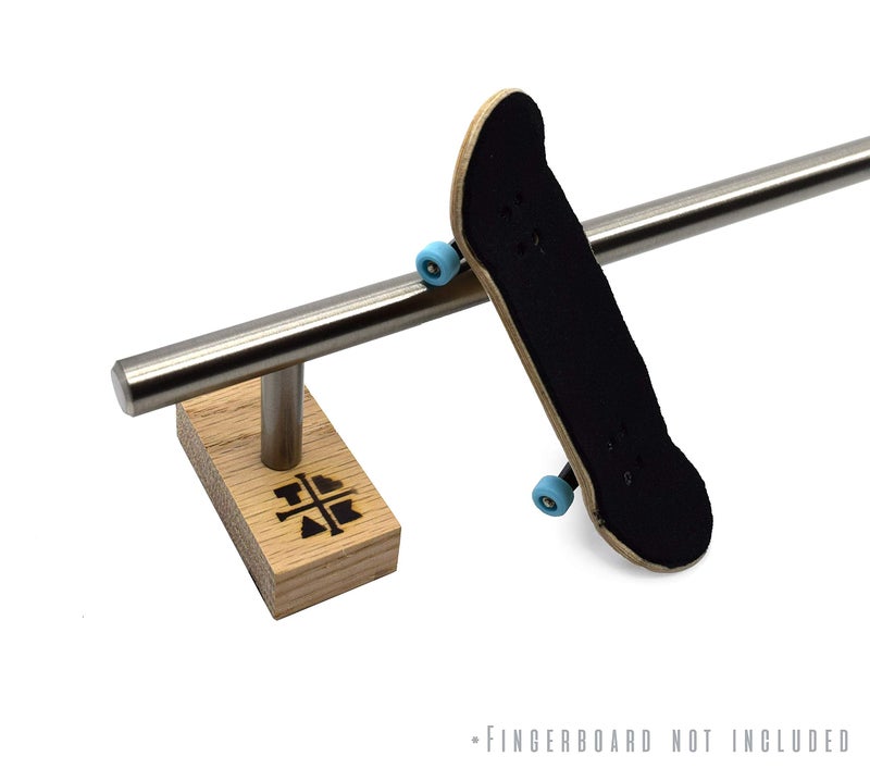 ضبط خشب الساج Round Fingerboard Rail - Long Edition - Silver Colorway - 11.25 Long, 1.75 Tall - Prolific Series - Image 2