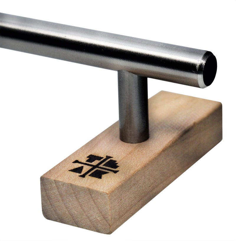 ضبط خشب الساج Round Fingerboard Rail - Long Edition - Silver Colorway - 11.25 Long, 1.75 Tall - Prolific Series - Image 1