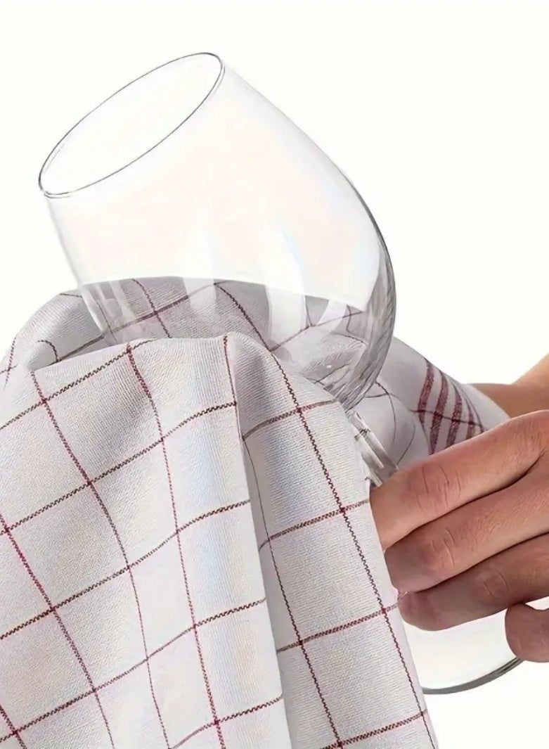 SAHHAHOME 6 Pcs Dish Towels 100% Cotton, Kitchen Tea Towels 3 Colors, Reusable Dish Cloths, Striped and Plaid Kitchen Towels for Kitchen, Bar and Dining,45*62cm - Image 4