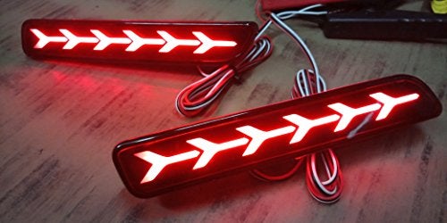 PRIKNIK Car Reflector LED Brake 6 Arrow Design Light for Bumper Rear/Back Drl with Wiring for M-aruti S-uzuki - Image 2