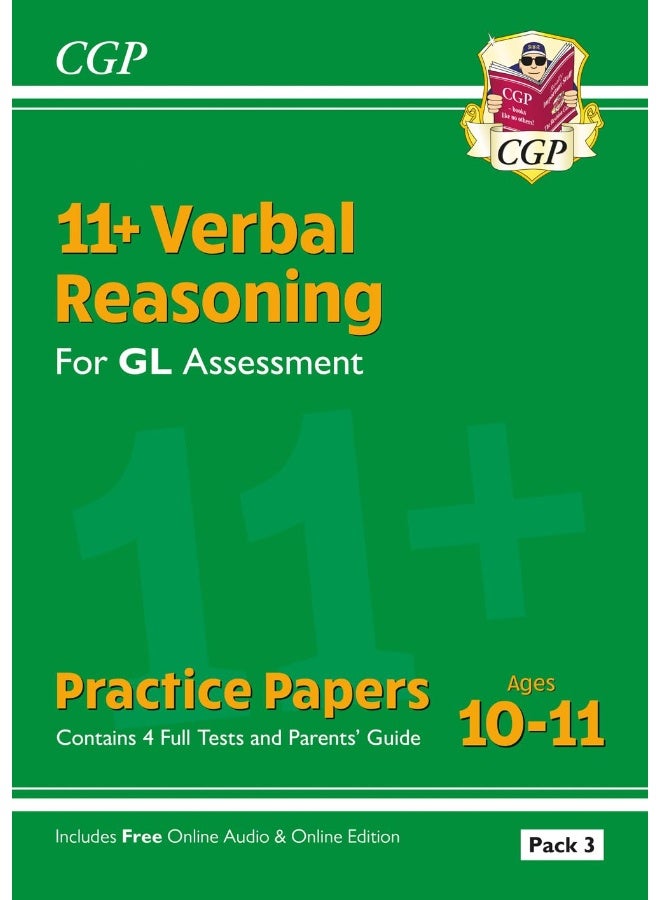 11+ GL Verbal Reasoning Practice Papers: Ages 10-11 - Pack 3 (with Parents' Guide & Online Edition) - Image 1