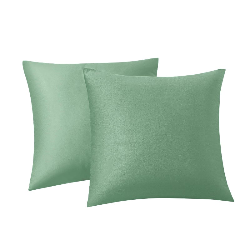 RainRoad Sage Green Throw Pillows Covers Set of 2 Soft Velvet Decorative Pillow Covers 20x20 Inch for Couch BedSage Green 20 x 20Pack of 2