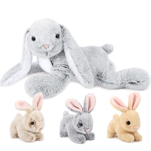 MaoGoLan 4Pcs Easter Bunny Stuffed Animals with 3 Babies Inside, 24” Soft and Cuddly Giant Rabbit Plush, Easter Stuffed Bunny Gift for Kids,Boys,Girls - Image 1