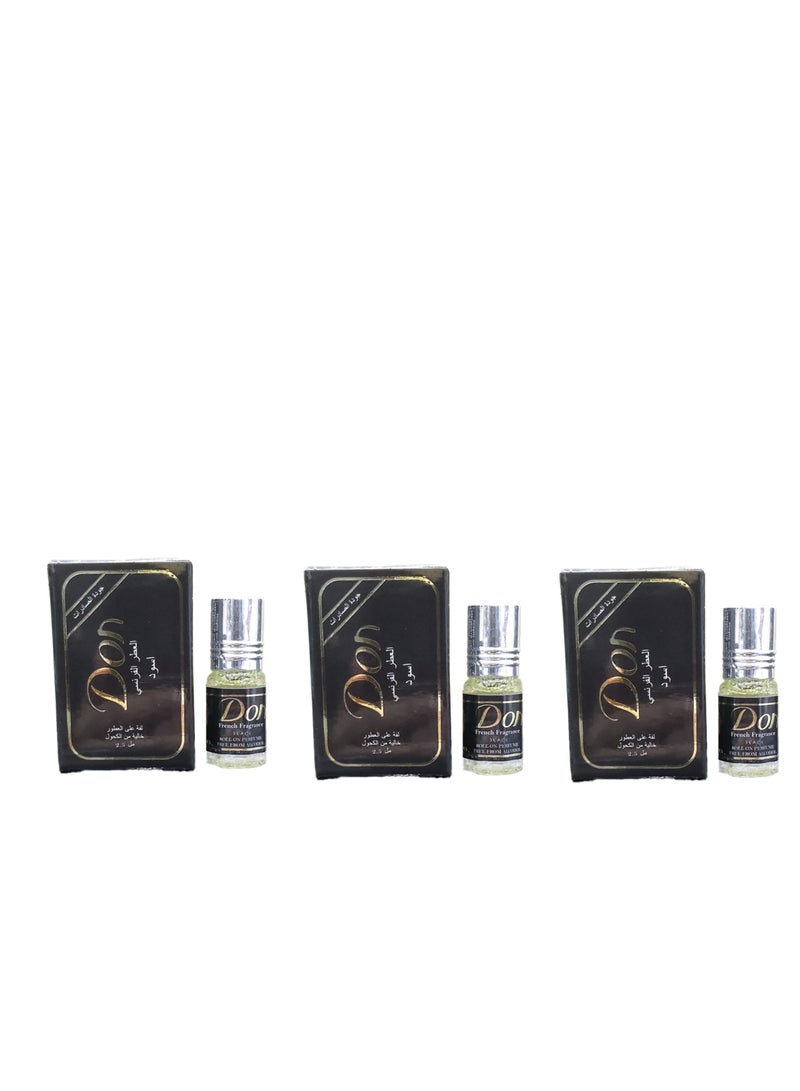 Don Roll On Attar Black - 2.5 mL (3pc)