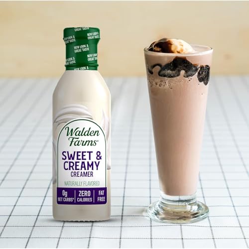 Walden Farms Sweet & Creamy Coffee Creamer – Zero Calorie, Sugar Free, Keto & Fat Free Non-Dairy Creamer for Coffee, Lattes & Iced Drinks – 12 oz Bottle - Image 4