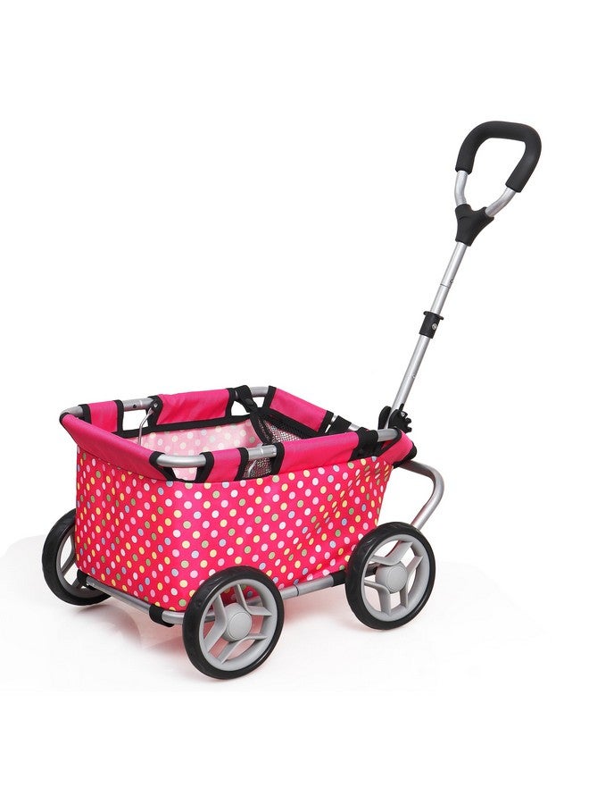 fash n kolor Baby Doll Wagon Toy Wagon For Doll Accessories Toy Wagon For Kids New Year Toys Gift Boys Girls Baby Doll Wagon Toy Storage Wagon Doll Furniture (Polka Dot) - Image 4