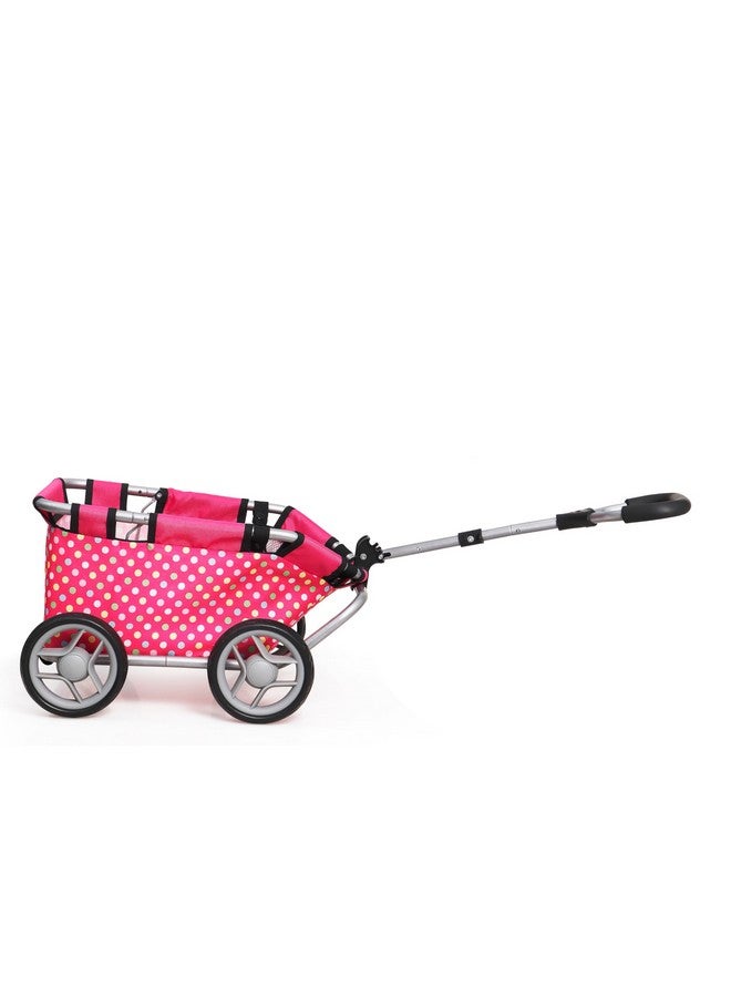 fash n kolor Baby Doll Wagon Toy Wagon For Doll Accessories Toy Wagon For Kids New Year Toys Gift Boys Girls Baby Doll Wagon Toy Storage Wagon Doll Furniture (Polka Dot) - Image 5