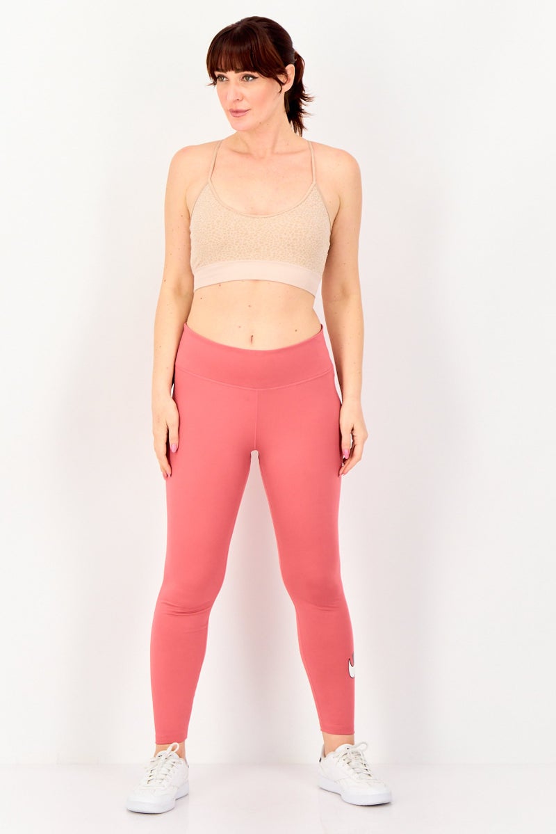 Nike  leggings تدريب ضيقة تناسب النساء بتصميم أيقوني متضارب، وردي - Image 4