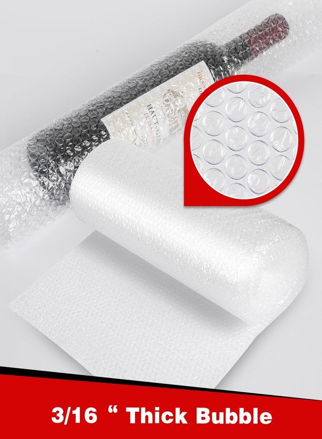 Pacific Mailer 2-Pack Bubble Cushioning Wrap Rolls, 3/16" x 17" x 72' ft Total, Perforated 12" 20 Fragile Stickers for Shipping, Packaging, Mailing - Image 2