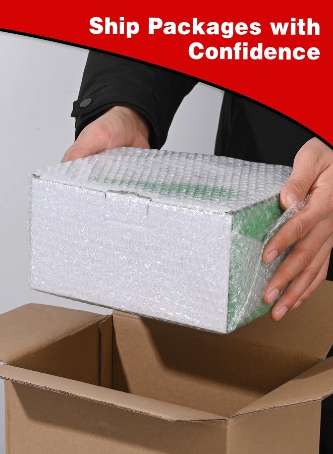 Pacific Mailer 2-Pack Bubble Cushioning Wrap Rolls, 3/16" x 17" x 72' ft Total, Perforated 12" 20 Fragile Stickers for Shipping, Packaging, Mailing - Image 4