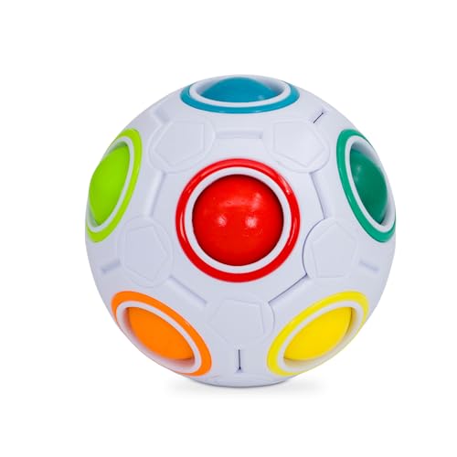 Cubelelo Drift Rainbow Ball Puzzle | Compact, Multicolor Sphere (Fidget Toy) | Portable Brain Teaser for Kids & Adults | Stress Relief & Fun On-The-Go Puzzle - Image 1