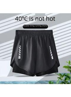 Generic شورتات كرة السلة الأمريكية للرجال سريعة التجفيف أسود  - Image 2
