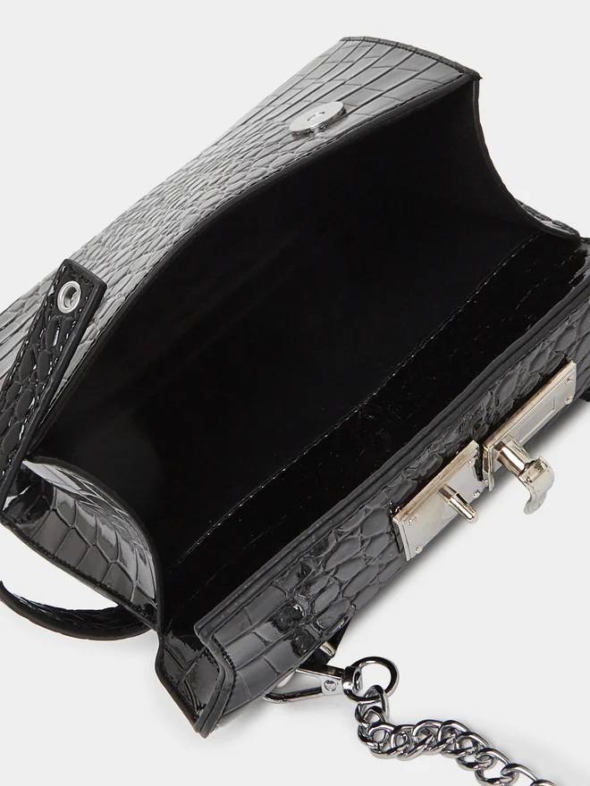 Styli  Styli Textured Flap Handbag with Turn-Lock for Women | Best Price UAE