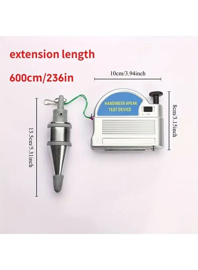 Blue Heavy Duty Retractable Plumb Bob With Auto Stretch Line And Precision Level - Image 4
