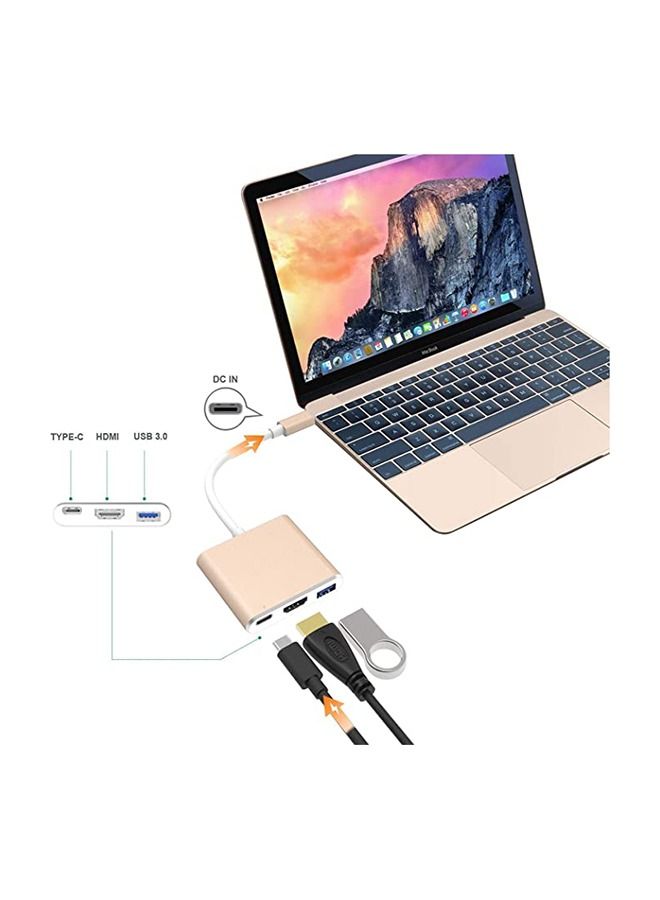 Umiwin محول 4K HDMI إلى Type-C باللون الذهبي - Image 2