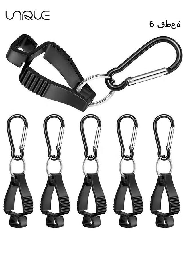 Unique 6 Pack Glove Clips for Work Glove Holders,Glove Belt Clip With Metal Carabiners,Easy to Wear Glove Clip, Tools, & Towel Holder, Ideal for Men Safety Construction Worker Guard Labor  - Image 1