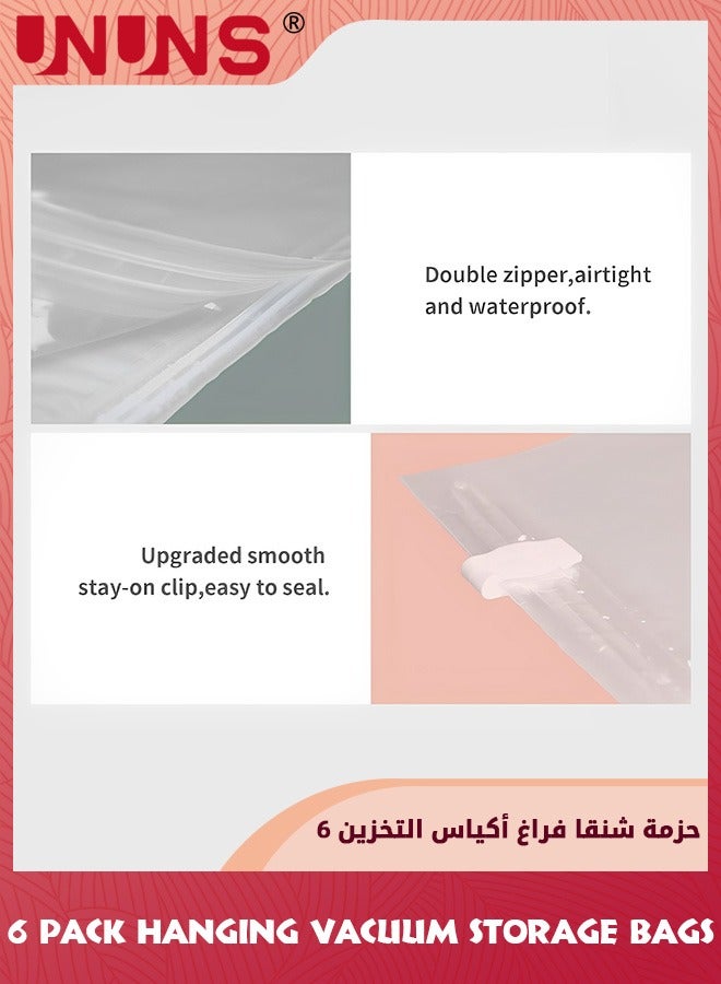UNUNS Vacuum Storage Bags 6 Jumbo Pack,2 Different Sizes Vacuum Seal Bag With Free Hand Pump,Large Space Saver Compression Storage Bag For Clothes Comforters Blanket Pillows Bedding - Image 5