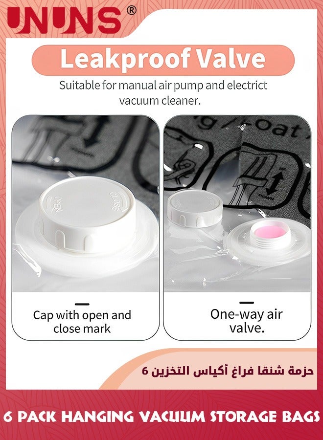 UNUNS Vacuum Storage Bags 6 Jumbo Pack,2 Different Sizes Vacuum Seal Bag With Free Hand Pump,Large Space Saver Compression Storage Bag For Clothes Comforters Blanket Pillows Bedding - Image 2