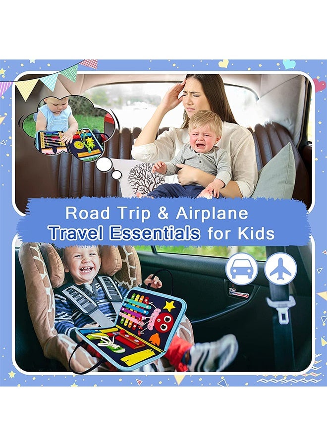 Peachjoy لوحة مشغولة لعبة مونتيسوري للأطفال من 1 إلى 4 سنوات، لوحة نشاط تعليمية حسية لتعلم المهارات الحركية الدقيقة، لعبة للأطفال، هدية للأولاد والبنات - Image 4