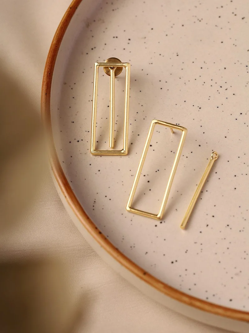 Priyaasi Rectangle Shaped Drop Earrings