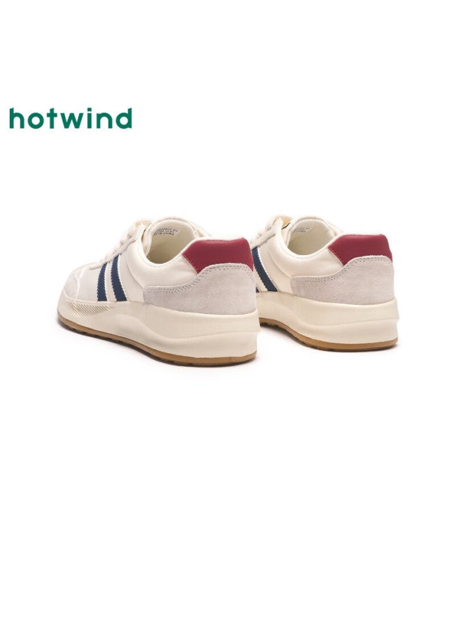 Hotwind Spring New Men's Lightweight Simple Training Shoes, Fashionable Casual Shoes, White Sneakers - Image 2