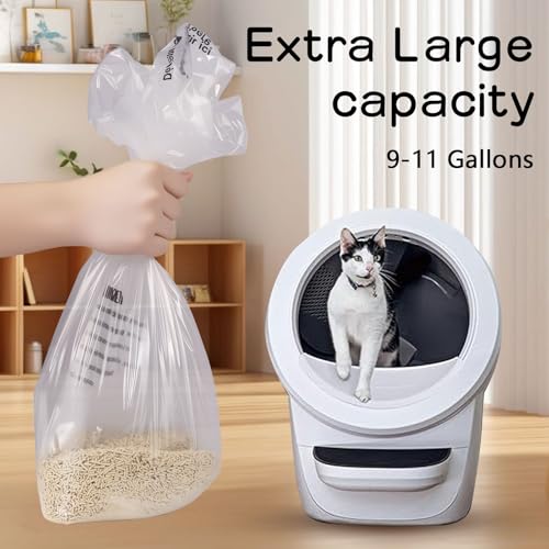 Loveishere 150 Pack Heavy Duty SelfCleaning Litter Box Liners Compatible with LitterRobot 34 Extra Thick Waste Drawer Liners 911 Gallons of Capacity Easy to Empty - Image 3