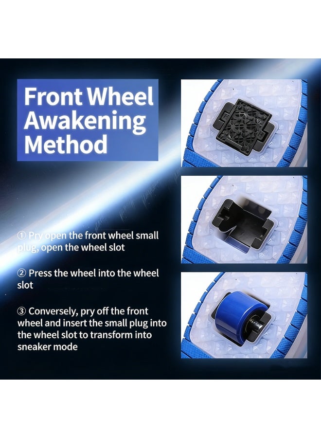 فتيرلي أحذية التزلج للأطفال، بعجلات مزدوجة الأمامية والخلفية مع إضاءة LED، حذاء التزلج الكهربائي للبنين والبنات - Image 5