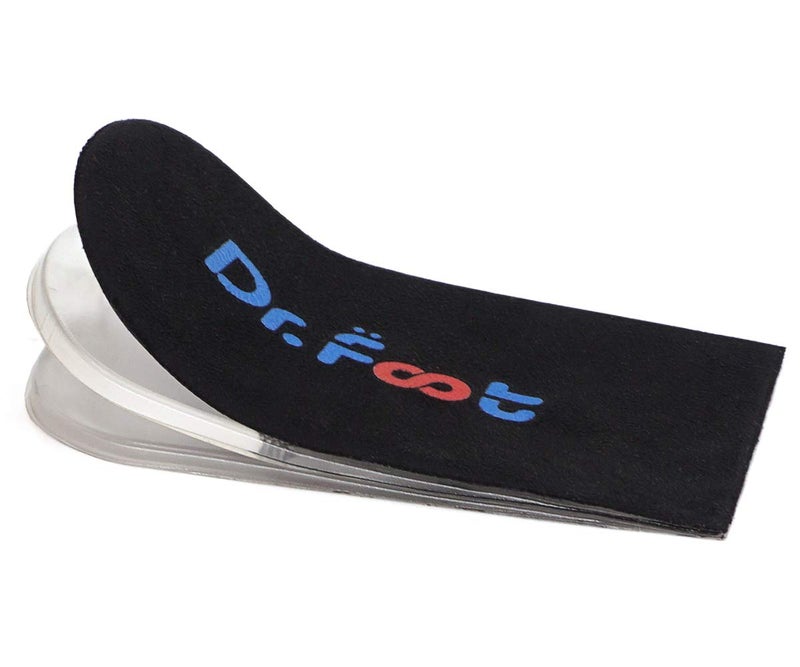 DrFoot DrFoot Adjustable Orthopedic Heel Lift Inserts Height Increase Insole for Leg Length Discrepancies Spurs Heel Pain Sports Injuries Achilles Tendonitis Black 3 Layers L