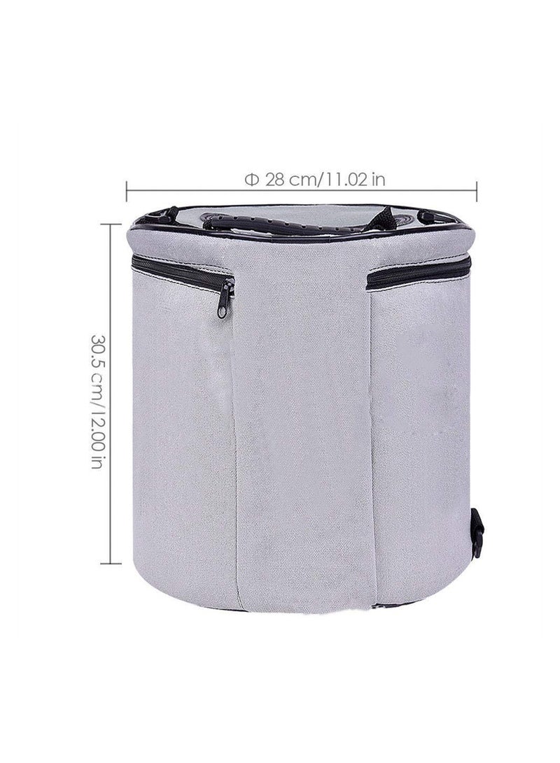 KASTWAVE Knitting Bag With Strap, Yarn Organizer Tote Bag Portable Storage Bag for Yarns, Carrying Projects, Knitting Needles, Crochet Hooks, Manuals and Other Accessories - Image 5