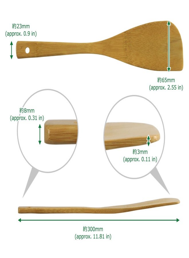 Morikuru Bamboo Turner 11.8 in (300mm), Smoked Bamboo, Kitchen Utensils, Lightweight Spatula, Susutake, Made in Japan - Image 2