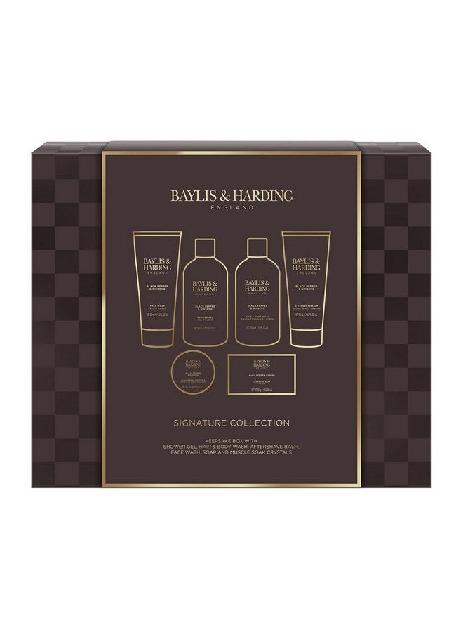 بايليس & هاردينج مجموعة هدايا بايليس وهاردينغ للرجال - عبوة فاخرة للاستحمام والتحضير - فلفل أسود وجينسنغ - Image 1