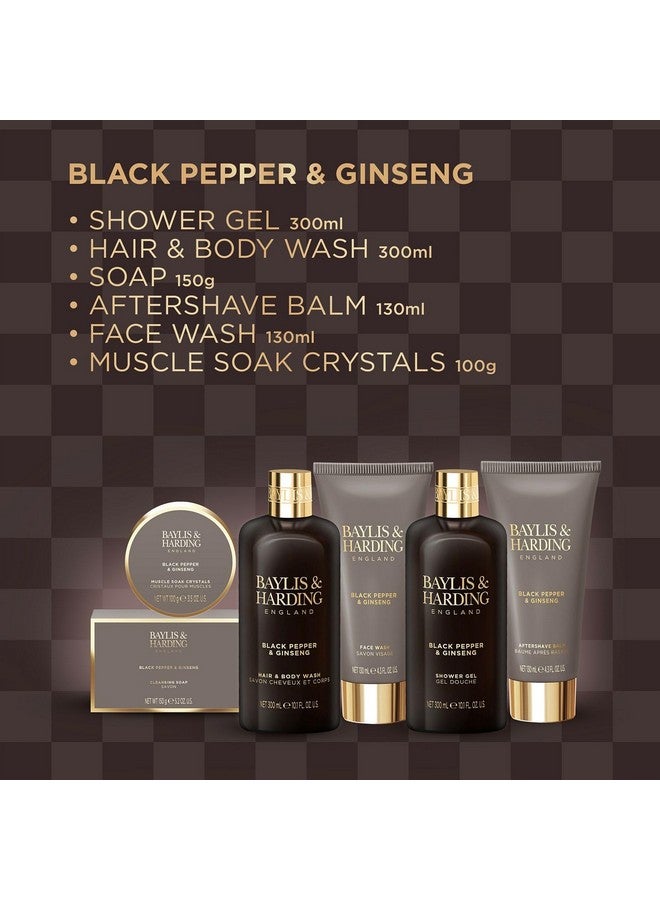 بايليس & هاردينج مجموعة هدايا بايليس وهاردينغ للرجال - عبوة فاخرة للاستحمام والتحضير - فلفل أسود وجينسنغ - Image 4