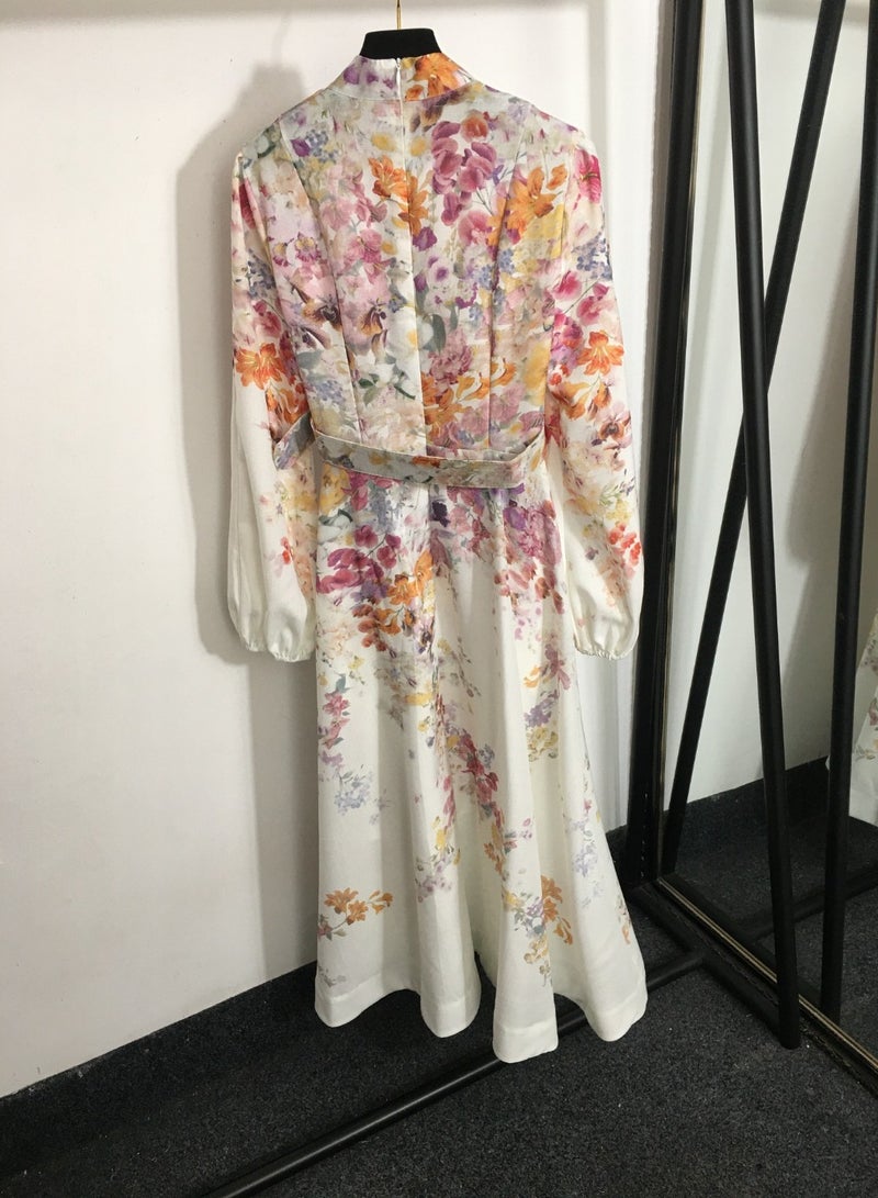 Genie Palace Womens long dress  long sleeve garden flower summer Australia designer retro Bohemian style - Image 5